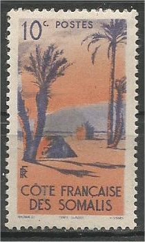 SOMALI COAST, 1947, MH 10c Danakil Tent Scott 248