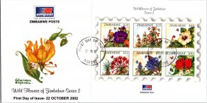 Zimbabwe, Worldwide First Day Cover, Flowers