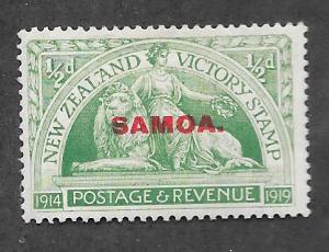 Samoa #136 1/2p red overprint (MH) CV$6.50