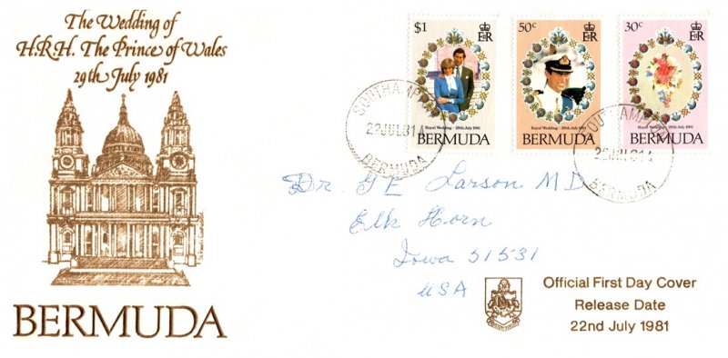 Bermuda, Royalty, Worldwide First Day Cover