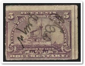 R167 5¢ Documentary Stamp (1898) Used