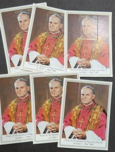 EDW1949SELL : ZAIRE 1980-85 Sc #969(13 S/S), 1194(3 ovpt S/S) Pope MNH Cat $263.