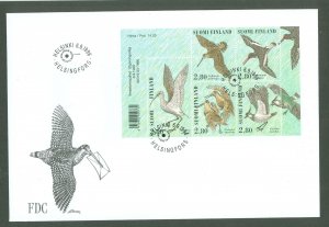 Finland 1014a 1996 U/A FDC shore birds SS