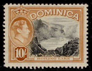 DOMINICA GVI SG108a, 10s black & orange-brown, LH MINT. Cat £30.