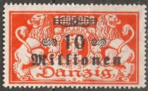 Danzig; 1923: Sc. # 143: Mint Single Stamp