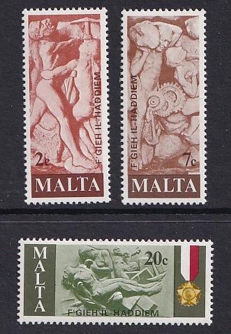 Malta   #541-543  1977  MNH  tribute to Maltese workers