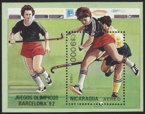 Nicaragua #C1195 MNH Field Hockey Souvenir Sheet