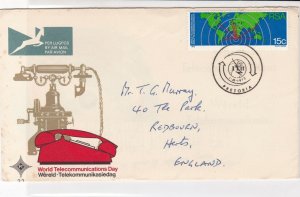 South Africa 1973 Airmail Celeb. World Telecommunic Day Stamps Cover ref R 18023