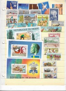NIGER COLLECTION ON STOCK SHEET MINT/USED
