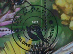 ​MALDIVES-2017 SC# 4000-BEAUTIFUL LOVELY HONEY BEES CTO SHEET VF LAST ONE