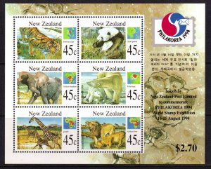 New Zealand 1994 Wild Animals Mint MNH Miniature Sheet SC 1236b