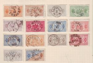 Sweden Sc O12-25  1881-1895 official stamp set used