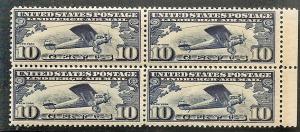 US C 10 MNH 1927 Lindbergh's Plane Block CV $90.00