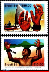 1902-03 BRAZIL 1984 PRECURSORS OF ABOLITION SLAVERY, HISTORY, RHM C-1375-6 MNH