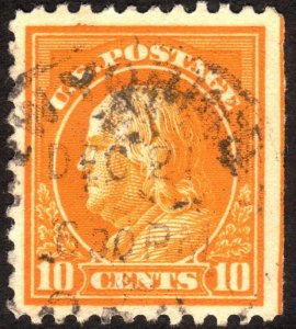 1917, US 10c, Franklin, Used, Sc 510