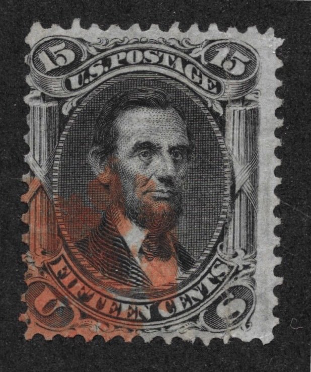 98 Unused, 15c. Lincoln,  Small Tear,  Red CXL, scv: $375, Free Insured Shipping