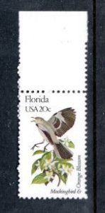 US 1961 MNH State Birds/Flowers -Florida w/ selvage Mockingbird/Orange Blossom