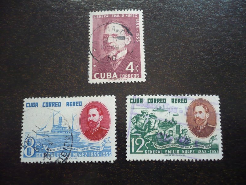 Stamps - Cuba - Scott# 549,C127-C128 - Used Set of 3 Stamps