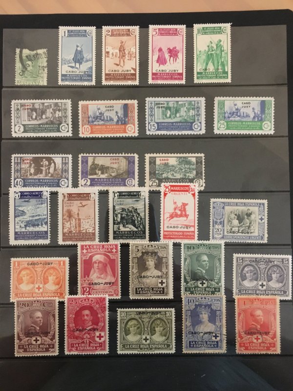 Collection of Cape Juby stamps