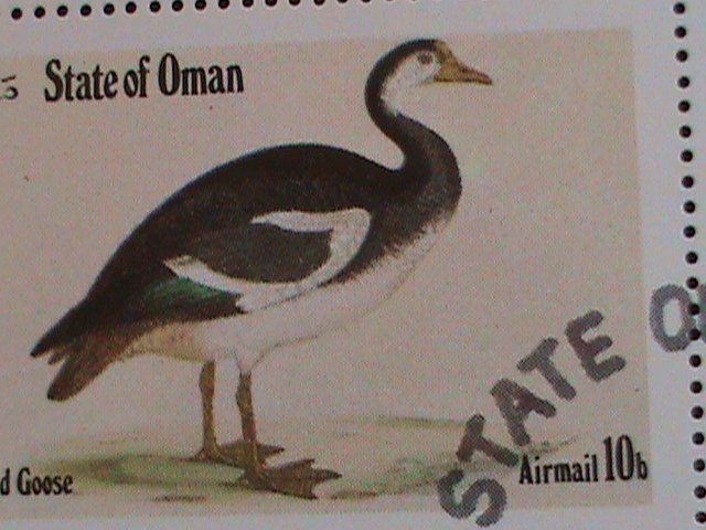 ​OMAN STAMP 1973 COLORFUL LOVELY WORLD ENDANGER BIRD -CTO MINI SHEET VERY FINE