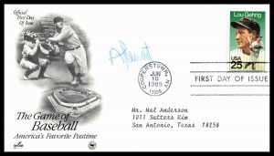 1989 Lou Gehrig The Iron Horse Sc 2417 ArtCraft FDC signed Andy Stewart (1M