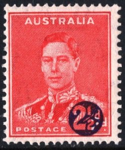 Australia SC#188 2½d on 2d King George VI: Surcharged (1941) MNH