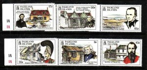 Falkland Islands-Sc#610-15-unused NH set-Founding of Stanley-id1-1994-