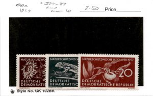 Germany - DDR, Postage Stamp, #325-327 Mint LH, 1957 Flower (AC)