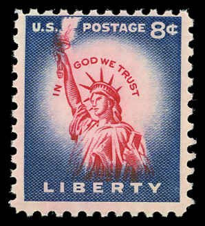 US Sc 1041 MNH - 1954 8¢ Statue of Liberty - P.O. Fresh!