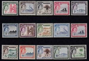 Gambia 1953 SC 153-167 LH Set 