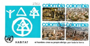 Colombia # C629a, Habitat - Buildings, First Day Cover