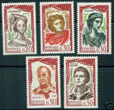 France  Scott 997-1001 MH* Complete set CV 7 Euros