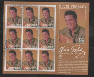 GRENADA GRENADINES #2416 2002 ELVIS PRESLEY MINT VF NH O.G SHEET 9 (xx)