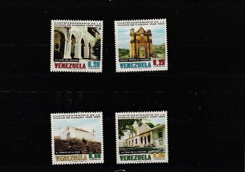 Venezuela  Scott#  947-950  MH/HR  (1969 City of Carora, 400th Anniversary)