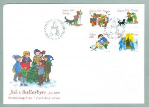 Sweden. FDC Cachet Christmas 2005.Christmas In Noisy Village. Dog