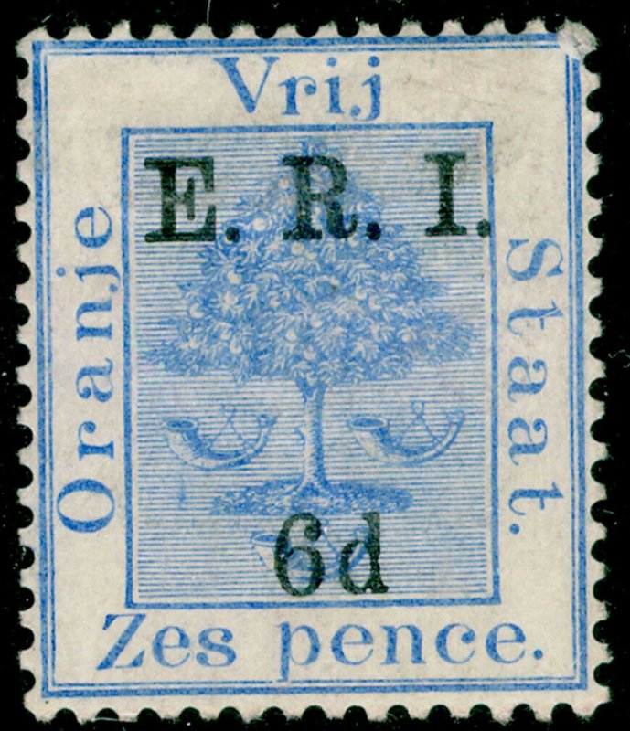 SOUTH AFRICA - Orange Free State SG137, 6d on 6d blue, M MINT.