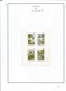 STAFFA - 1982 - Birds - Sheet - Mint Light Hinged - Private Issue