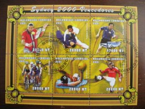 Sydney 2000 Olympics 11 used souvenir sheets Mozambique Sc 1423-33 