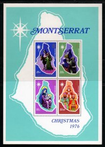 MONTSERRAT #358a 1976 CHRISTMAS MINT VF NH O.G S/S