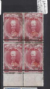 MALAYA JAPANESE OCCUPATION KELANTAN(P2108BB) 10C/6C FISCL BL OF 4  MNH SOME SPOT