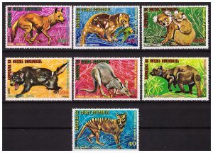 EQUATORIAL GUINEA 1974 ANIMALS of AUSTRALIA  7 v MNH