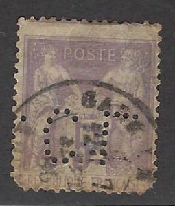 France SC#96 Used Avg/F hr nibbed corner SCV$70.00...Worth a Close Look!