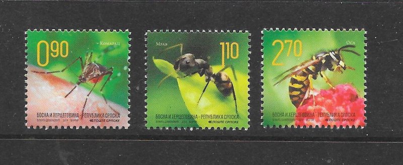 BOSNIA (SERB) #507-9 INSECTS MNH