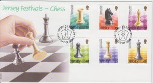 Jersey  2004 Chess set 6 on FDC