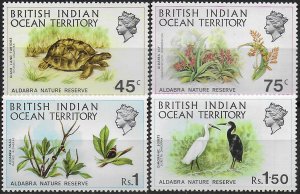 1971 British Indian Ocean Territory Aldabra Reserve 4v. MNH SG n. 36/39