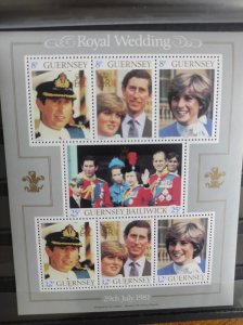 Wedding Prince Charles and Diana  1981  Guernsey   Royal Wedding   Block