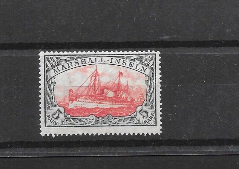 GERMAN COLONIES - MARSHALL ISL. Sc 27 LH issue - 5M WMKD 