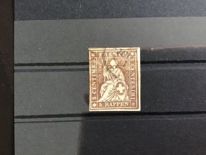 Switzerland 1854 5 Rappen imperf used stamp R30605