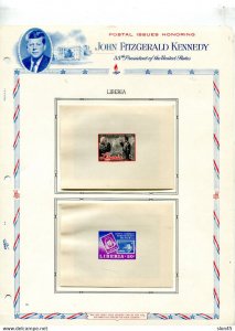 Liberia 1966 J F Kennedy Memorial issue Full sets Perf+imperf/Sheets  13781