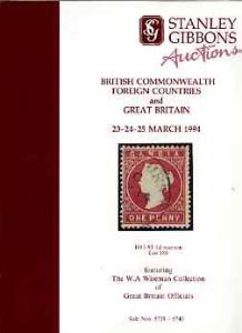 Auction Catalogue - Great Britain - Stanley Gibbons 23-25...